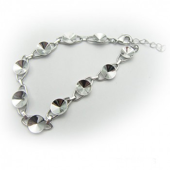 Náramek Rivoli  8mmx10 Rhodium řet.ovál