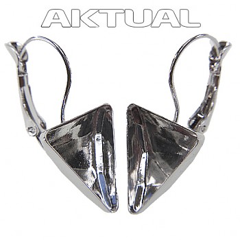 Náušnice KL DELTA 15mm down Rhodium