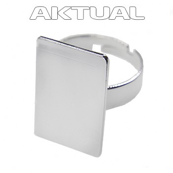 Prsten CHESS LUX 24x16mm Rhodium