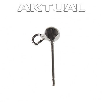 Náušnicová puz. s kulič. NZH03 Ag925+Rhodium 0.23g