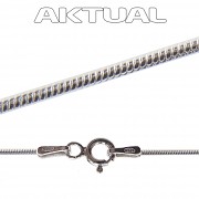 Řetízek SNAKE 0,8mm 50cm 2.2g Ag+RH