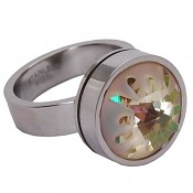 14 Change&Go nerezový prsten s krystalem 11695 14 mm Luminous Green