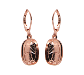 Earrings Dangling Leverbeck GRAPHIC 14mm ROSE GOLD