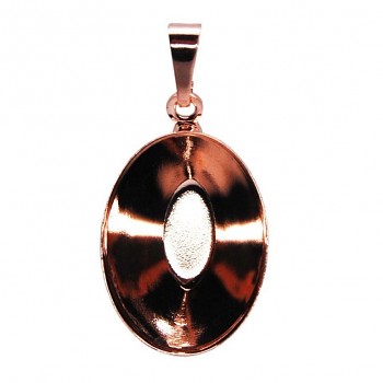 Přívěsek OVAL 14mm ROSE GOLD