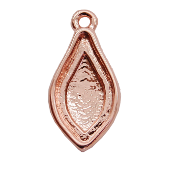 Pendant FLAME 10mm with loop ROSE GOLD Plated