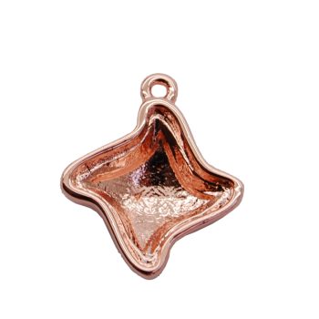 Pendant TWISTER 10.5mm with loop ROSE GOLD Plated