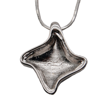 Pendant TWISTER 17mm Rhodium Plated