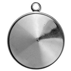 STEEL Pendant RIVOLI 12mm with loop Stainless Steel