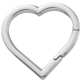 STEEL connector Heart 3x30mm Stainless Steel