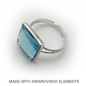 Prsten CHESSBOARD 12mm Rhodiovaný rovně - cena bez kamene