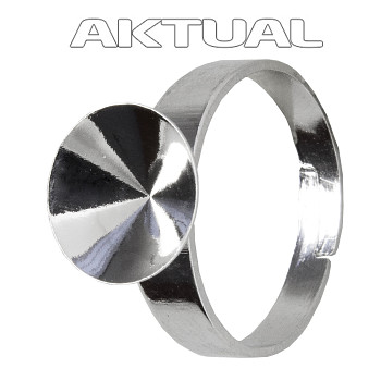 Ring RIVOLI 12mm Robust (1R) Rhodium Plated