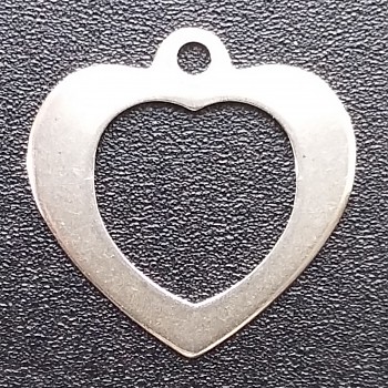 Stainless Steel Pendant HEART 15mm