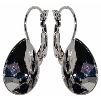 Leverback Earrings PEAR 18mm Platina