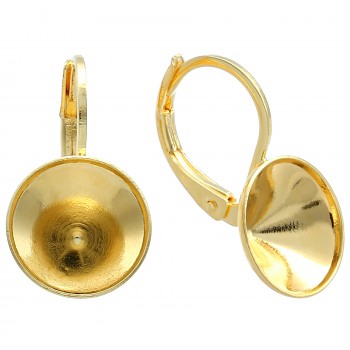 Leverback Earrings DENTELLE 10mm (ss45) Gold Plated