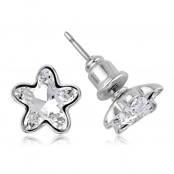 Earposts STARBLOOM 8mm Rhodium Plated (price without crystals)