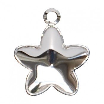 Pendant STARBLOOM 13mm with ring Rhodium plated