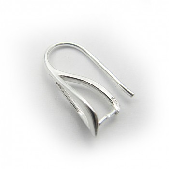 Earring Hook NZ037 Ag925 20x10mm, 0.63g (leaf)