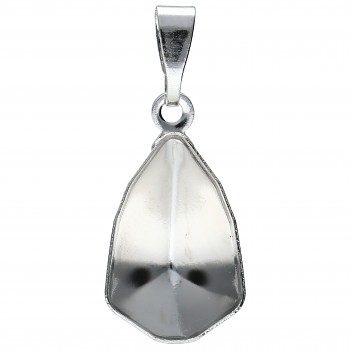 Pendant SLIM TRILLIANT 14x7mm Rhodium Plated with bail