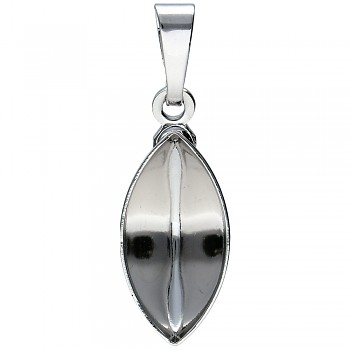 Pendant NAVETTE 15x7mm Rhodium Plated