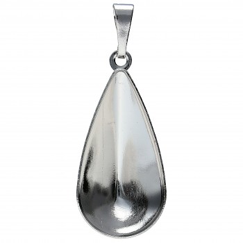 Pendant TEARDROP 22x11mm Platinum Plated