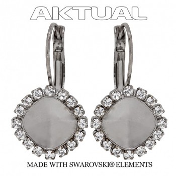 Leverback Earrings STRASS 4470 10mm Rhodium Plated