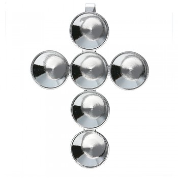 Přívěsek CHATON KŘÍŽ 8mm/ss39 Rhodium