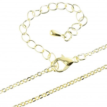 Chain FLAT-1,5mm 45+5cm Gold Plated