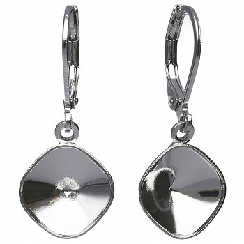 Leverback Earrings for dangling 4470 10mm Rhodium Plated