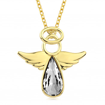 Necklace ANGEL RAFAEL CRYSTAL Gold plating 25x26mm/45+5cm