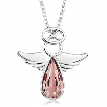 Necklace ANGEL RAFAEL VINTAGE ROSE Rhodium plating 25x26mm/45+5cm