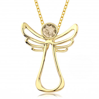 Necklace ANGEL HAPPY SILK Gold plating 24x30mm/45+5cm