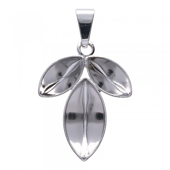 Pendant NAVETTE TRIO 10+15mm Rhodium Plated