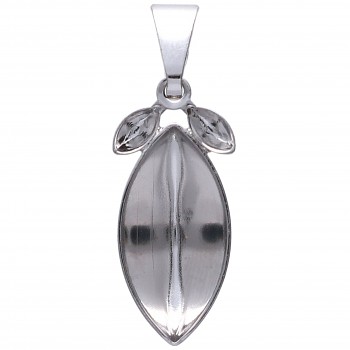 Pendant CHIC NAVETTE 15x7mm Rhodium Plated