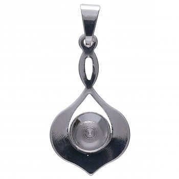 Pendant CHATONS ORIENT 6mm/ss29 Rhodium Plated