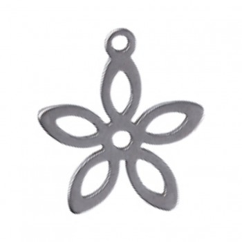 Pendant Stainless Steel FLOWER 14mm LASER