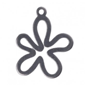 Pendant Stainless Steel FLOWER MODERN 14mm LASER