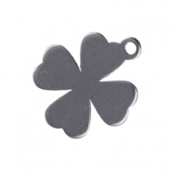 Pendant Stainless Steel CLOVERLEAF 12x10mm LASER