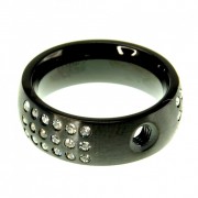 CHANGE & GO ! Ring STRASS JET Stainless Steel