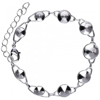 Bracelet CHATON9 GRADATION Rhodium Plated