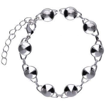 Bracelet CHATON9 x8mm Rhodium Plated