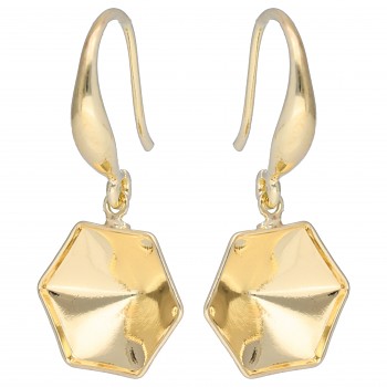 Earrings HA KALEIDOSCOPE HEXAGON EL.11mm Gold Plated