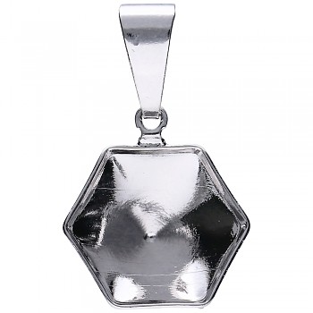 Pendant KALEIDOSCOPE HEXAGON 11mm Rhodium Plated