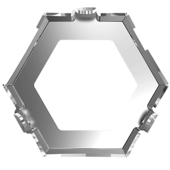 Settings KALEIDOSCOPE HEXAGON 4699/S MM 14X16 3PH2OH sew-on Rhodium plating