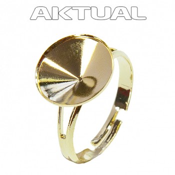 Ring DOME 12mm GOLD Plated Plated Au24kt