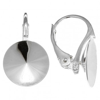 Earrings NZ043 Ag925 Platinum Plated RIVOLI 10mm,0.76g