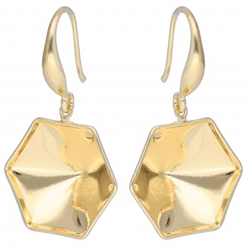 Earrings HA KALEIDOSCOPE HEXAGON EL.16mm Gold Plated