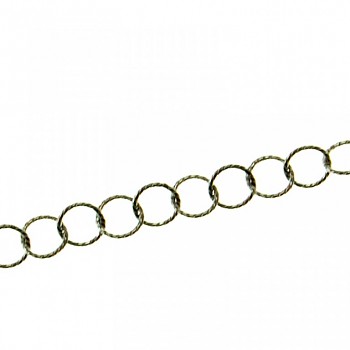 Chain M/ROLO TWIST 107  9,7g Ag Ruthenium Plated