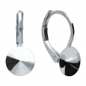 Leverback Earrings RIVOLI  6mm Platina Plated