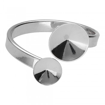 Ring RIVOLI  6-8mm Platinum Plated