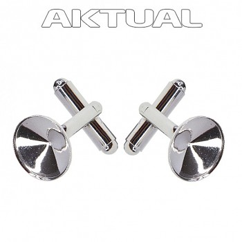 Cufflinks RIVOLI 12mm Platinum Plated